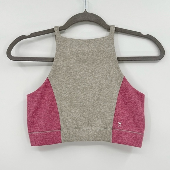 WE OVER ME Bandier Wip Crop Top and Yin Leggings Set in Pink Gray Size S - Picture 5 of 12